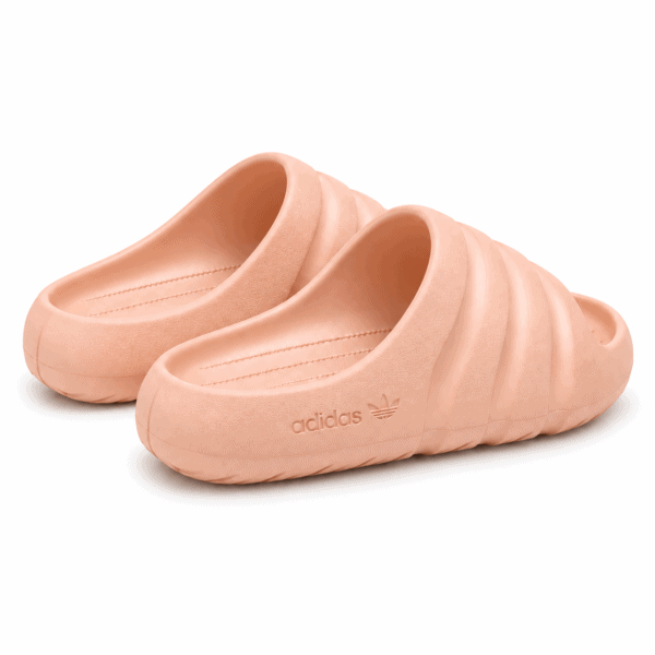 Adidas Adilette Ayoon Slides x Bad Bunny in Light Peach color.