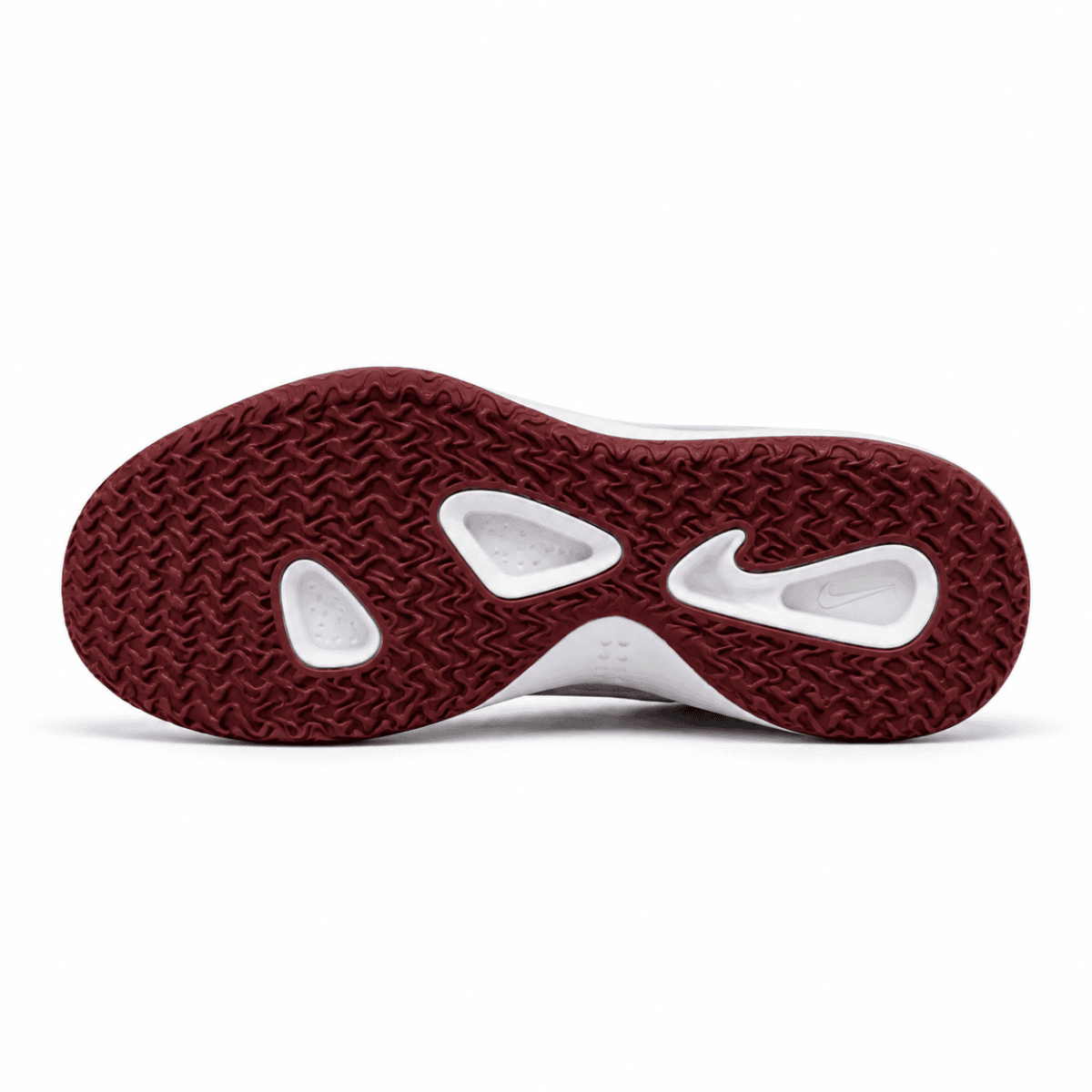Nike Air Zoom Hyperset 2 volleyball shoe with white and red colors.