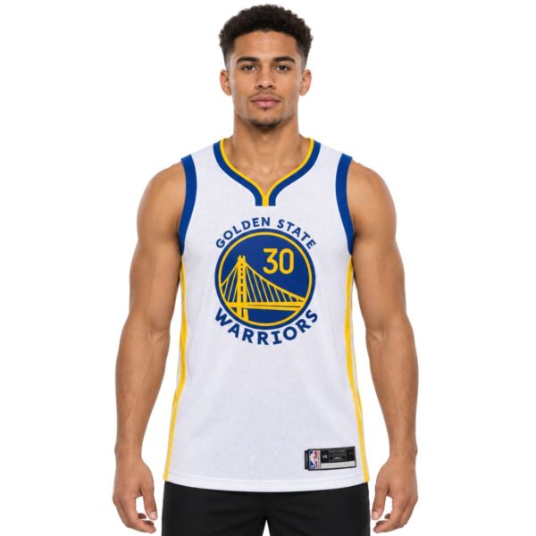 Golden State Warriors Association Edition Swingman Jersey front view with 30 crest - UAE SPORT STORE Golden State Warriors Association Edition Swingman Jersey front view with #30 crest
