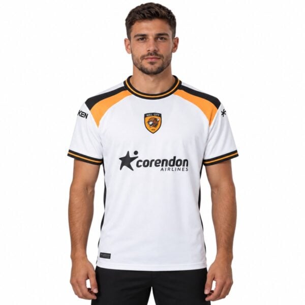 Hull City Away Jersey 2026/27 white amber black front view