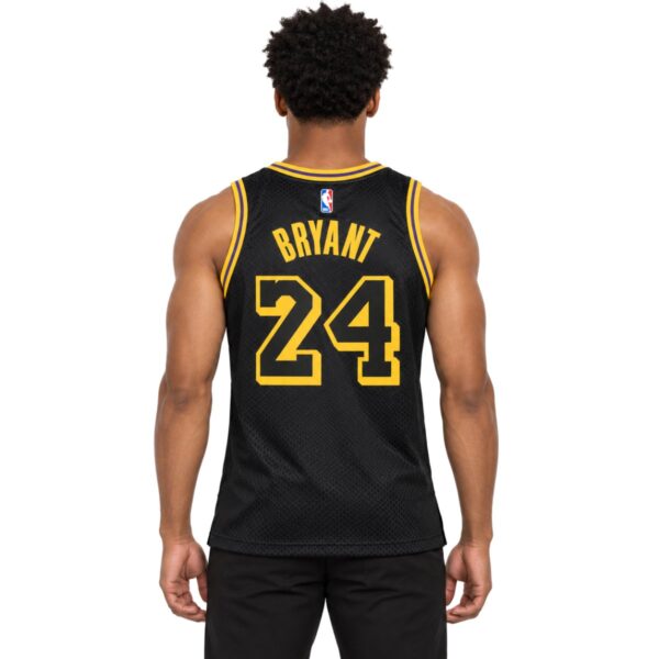 Kobe Bryant Lakers Black Mamba City Edition Swingman Jersey back view with BRYANT 24