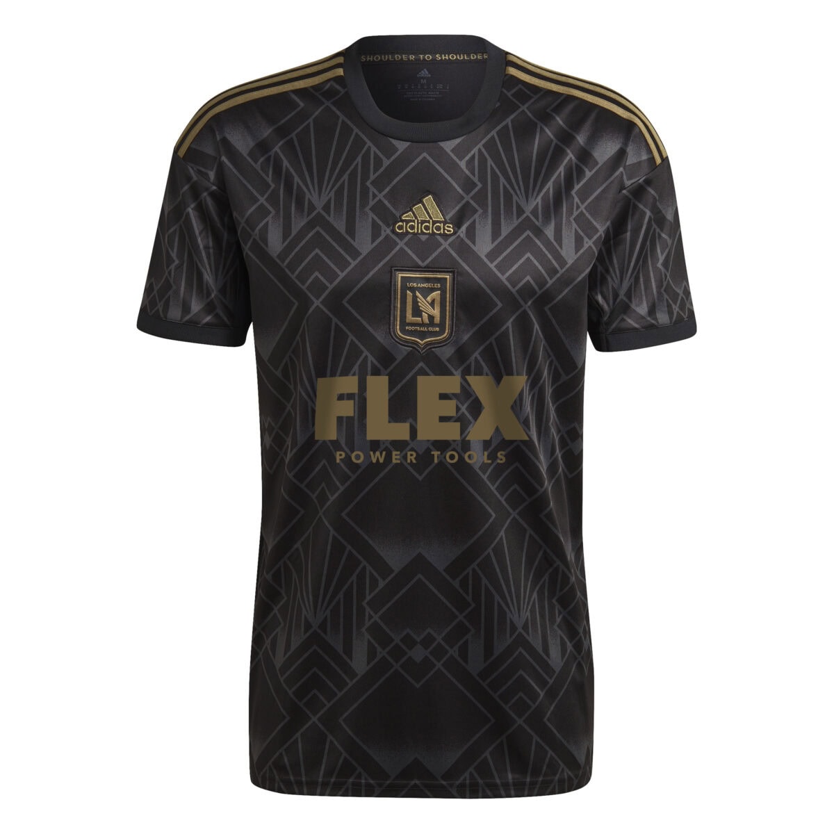 Adidas LA FC Home Jersey 2022 black front view - LAFC home kit size 2XL