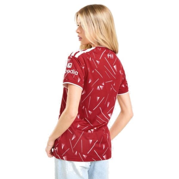 Liverpool Home Women Jersey 2026/27 back view with Expedia sleeve sponsor