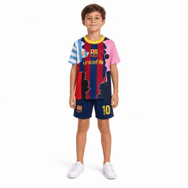 messi-career-mix-kids-kit-front - UAE SPORT STORE Lionel Messi Career Mix Kids Kit - front