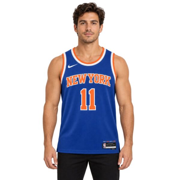 New York Knicks Jalen Brunson 11 Nike Blue Swingman Jersey front view - UAE SPORT STORE New York Knicks Jalen Brunson #11 Nike Blue Swingman Jersey front view