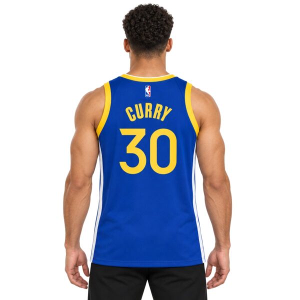 Nike Golden State Warriors Stephen Curry Jersey back view with CURRY 30
