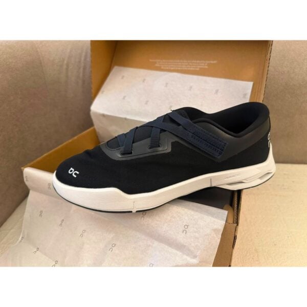On Running Cloudnova Moon Black White sneaker side view - UAE SPORT STORE On Running Cloudnova Moon Black White sneaker side view