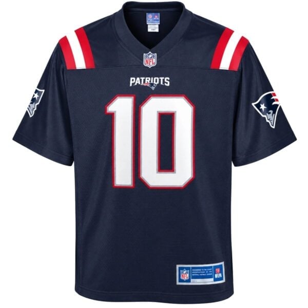 New England Patriots Drake Maye team player jersey front view in navy - UAE SPORT STORE New England Patriots Drake Maye team player jersey front view in navy