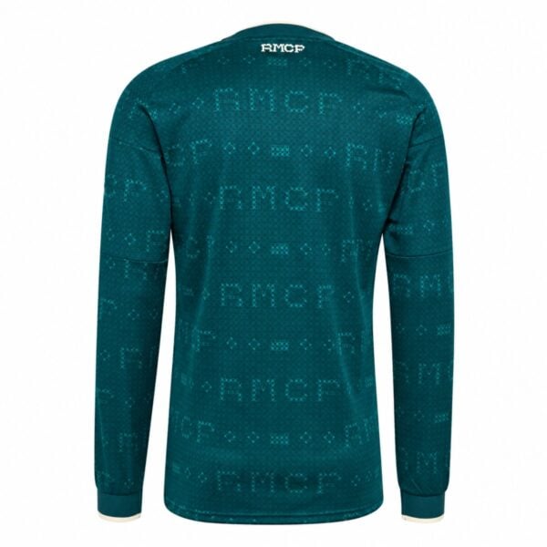 Real Madrid Away Long Sleeve Player Version Jersey 2026/27 back view with RMCF monogram