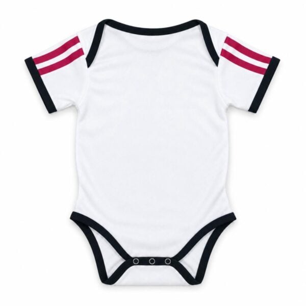 Real Madrid Home Baby 2026/27 white adidas bodysuit back view