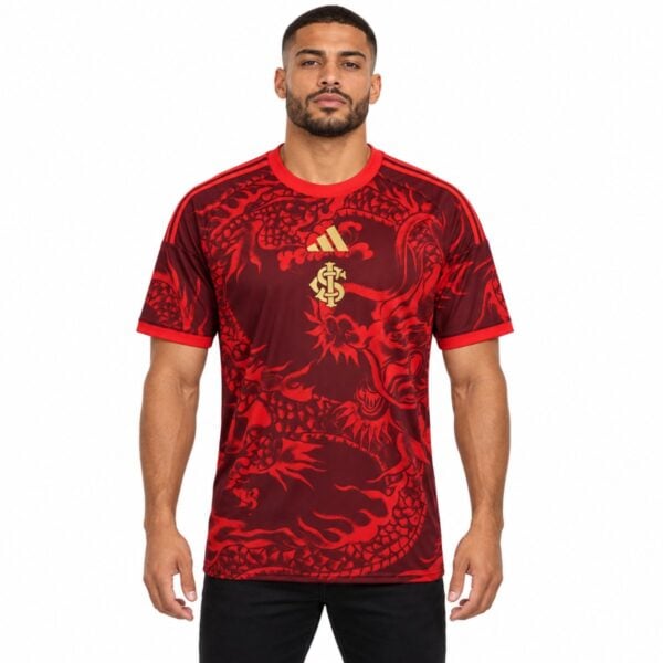 SC Internacional Dragon Third Jersey 202627 burgundy and red front view - UAE SPORT STORE SC Internacional Dragon Third Jersey 2026/27 burgundy and red front view