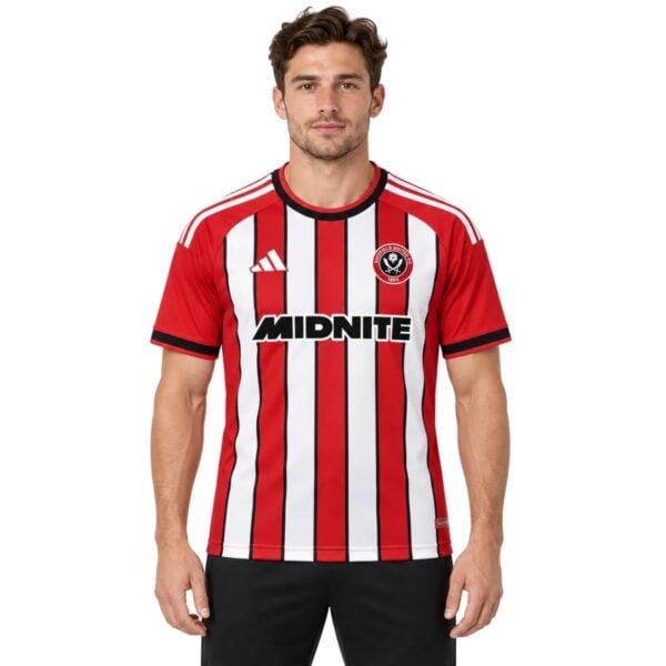 Sheffield United Home Jersey 2026/27 red and white striped shirt front view
