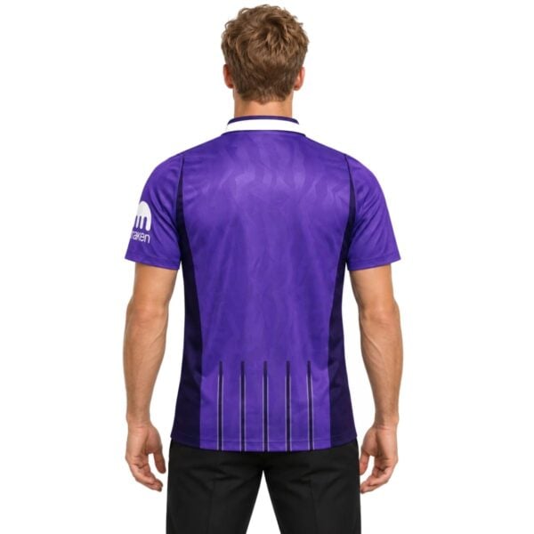 Tottenham Hotspur Third Jersey 2026/27 back view in purple with tonal pinstripes