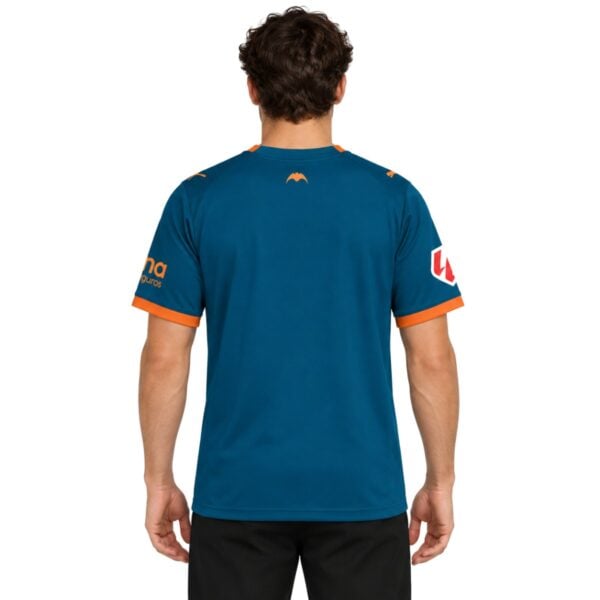 Valencia Away Jersey 2026/27 back view with bat at the neck