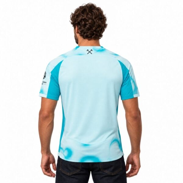 West Ham United Third Jersey 2026/27 back view with crossed hammers neck print