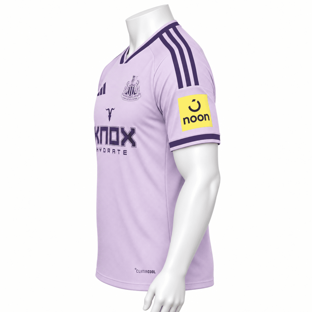 Newcastle United third kit jersey 2026/27 in purple with club crest and sponsor logo.