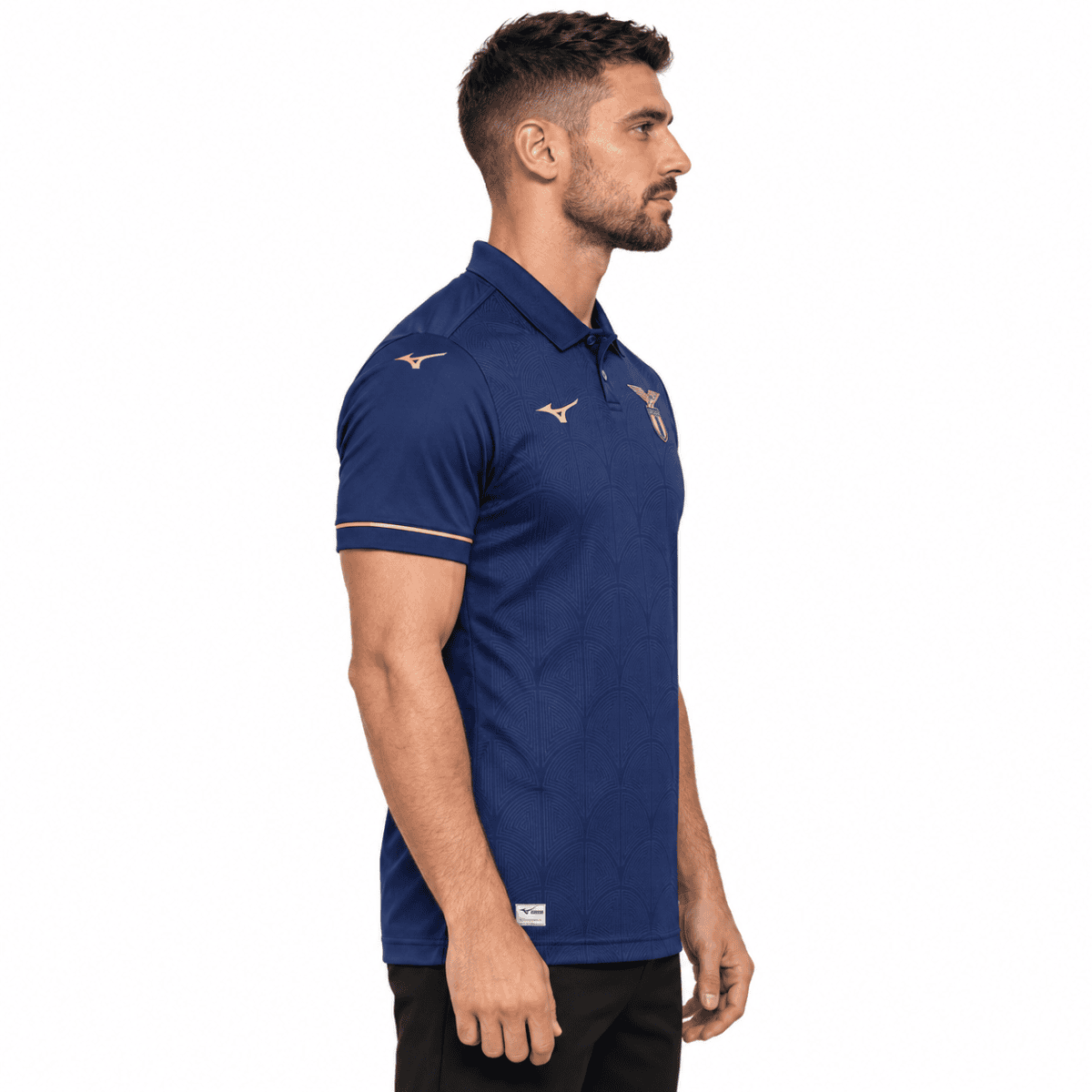 Lazio third football jersey 2026/27 in blue with gold accents and club crest.