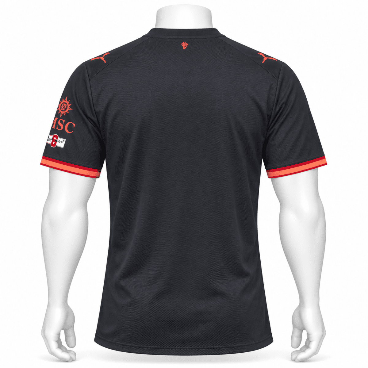 AC Milan third kit jersey for 2026/27 season in black with red and yellow accents.