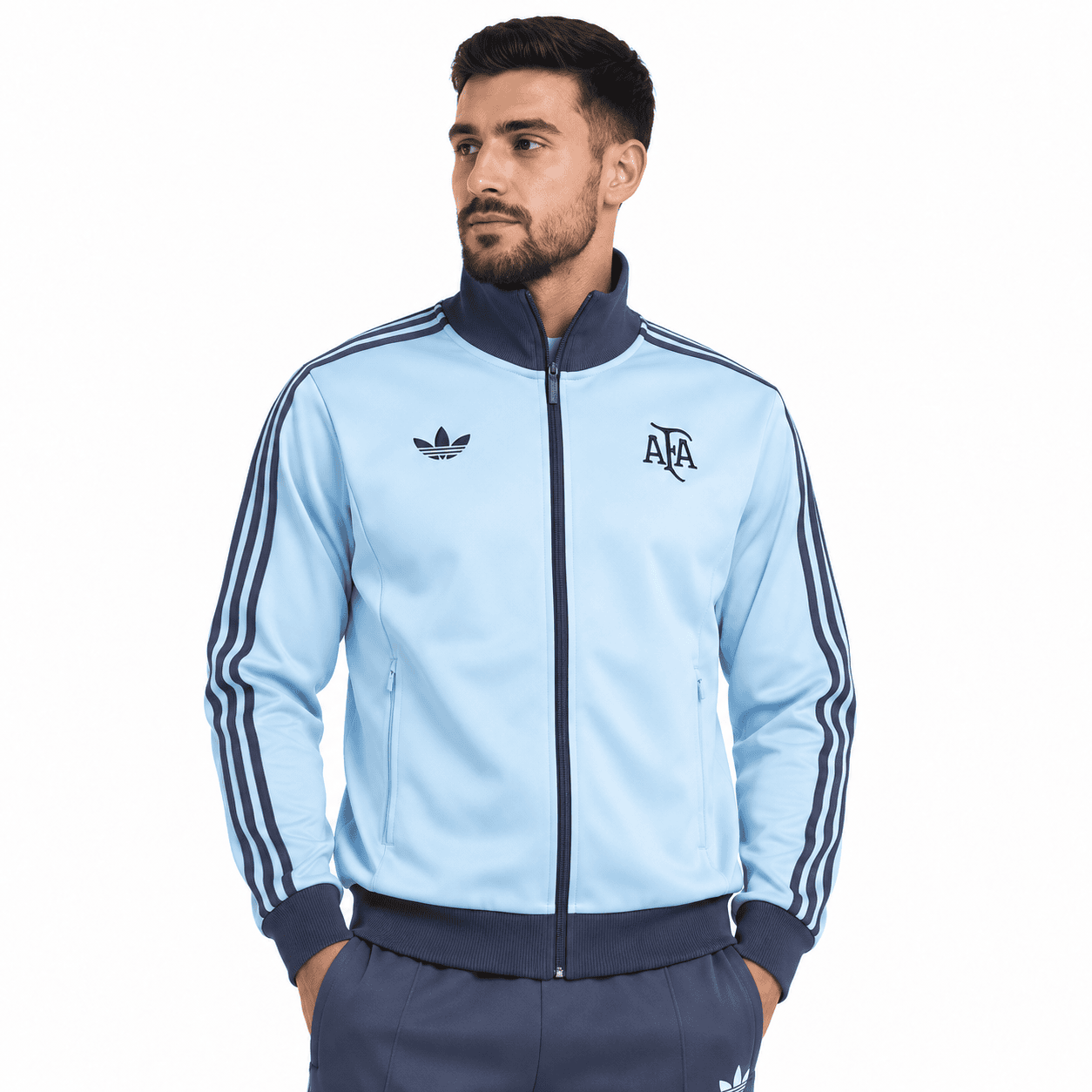 Argentina-Inspired Blue Track Jacket Portrait - UAE SPORT STORE Argentina Jacket Suit 2025/26 - jacket front