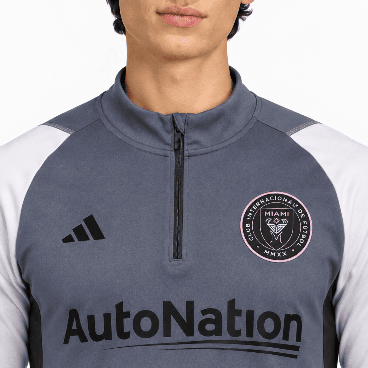 Inter Miami Tracksuit Grey 2023/24 - chest detail