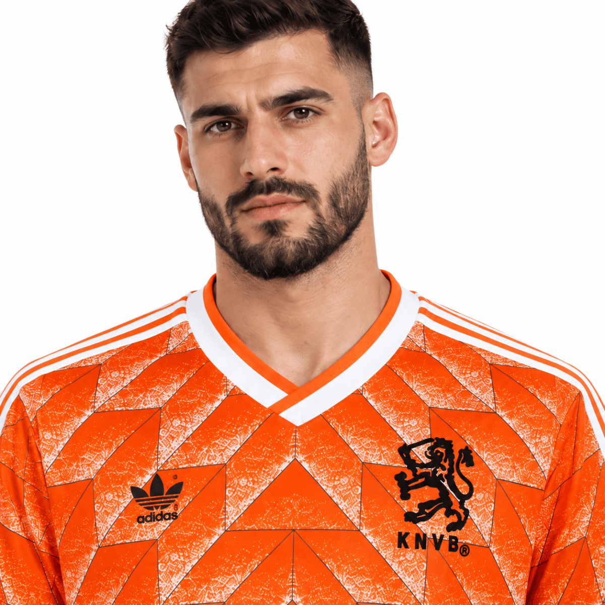 Netherlands 1988 Home Classic Jersey - chest detail