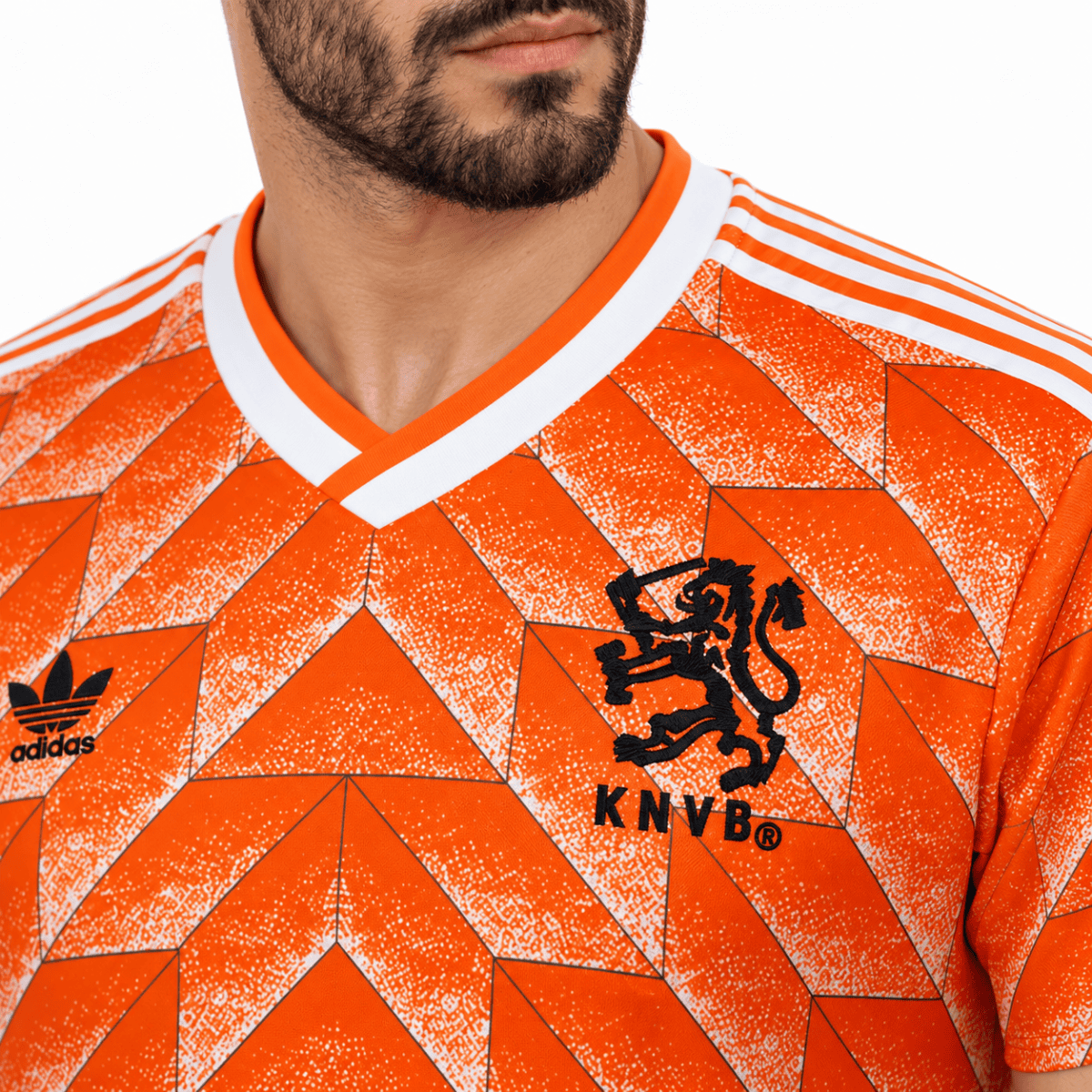 Netherlands 1988 Home Classic Jersey - collar detail