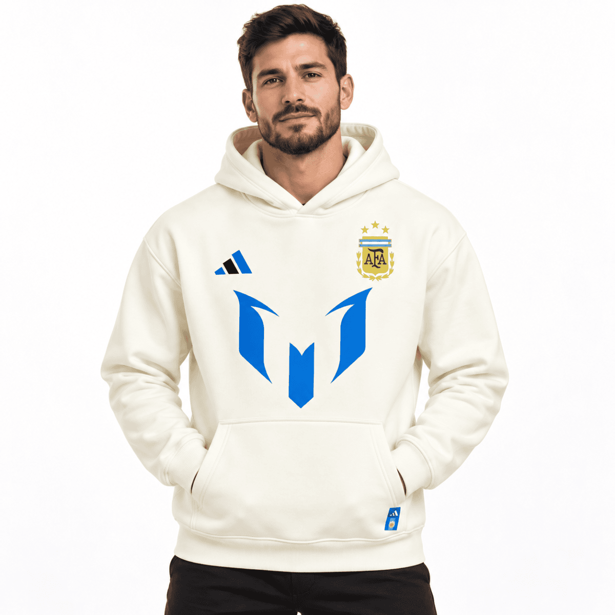 Argentina White Hoodie 2025 - model front