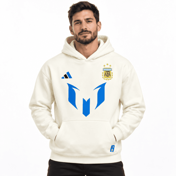 Argentina White Hoodie 2025 - model front