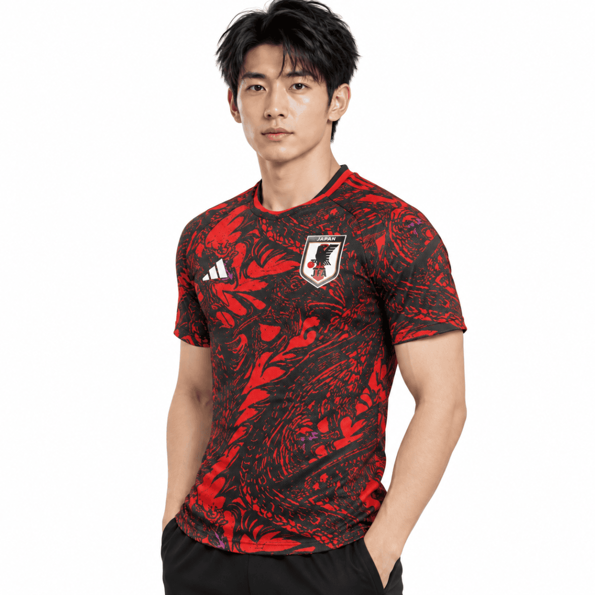 Japan Special Edition Red Player Version Jersey 2024/25 - model angle