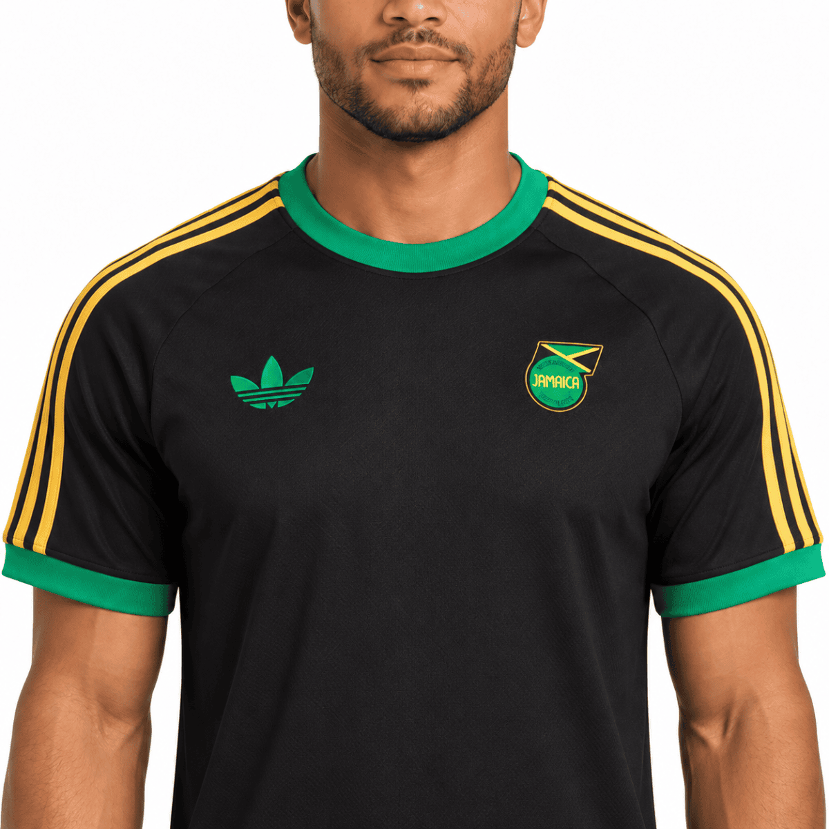 Jamaica Adicolor 3-Stripes Tee - chest detail