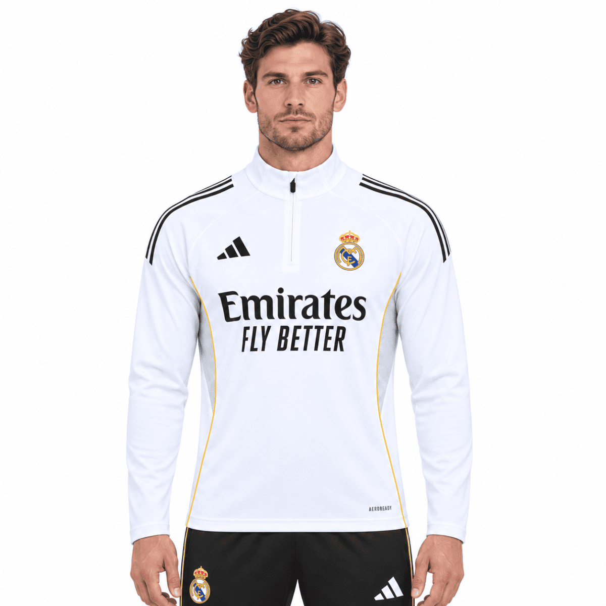 Real Madrid Junior White Tracksuit - jacket front