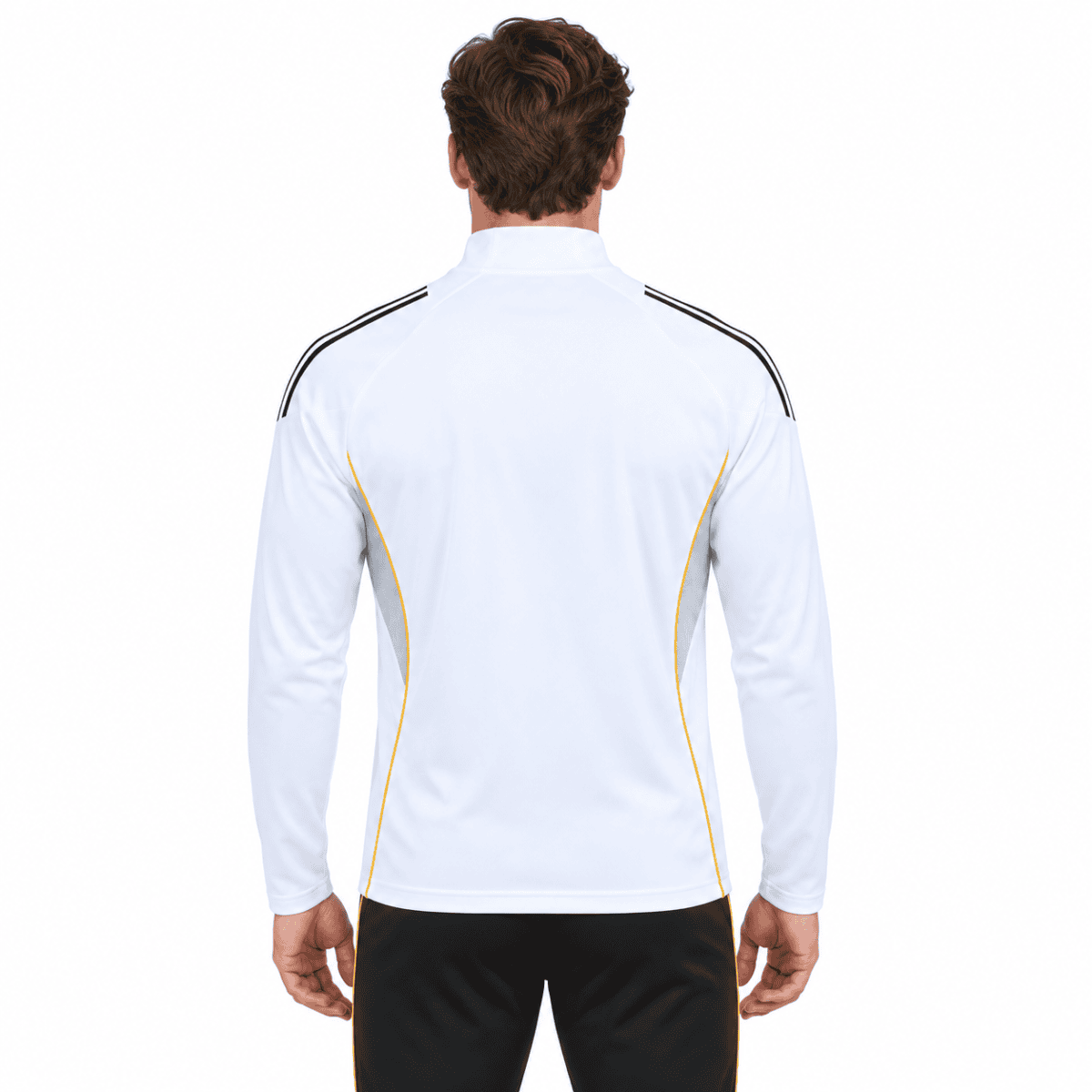 Real Madrid Junior White Tracksuit - model back