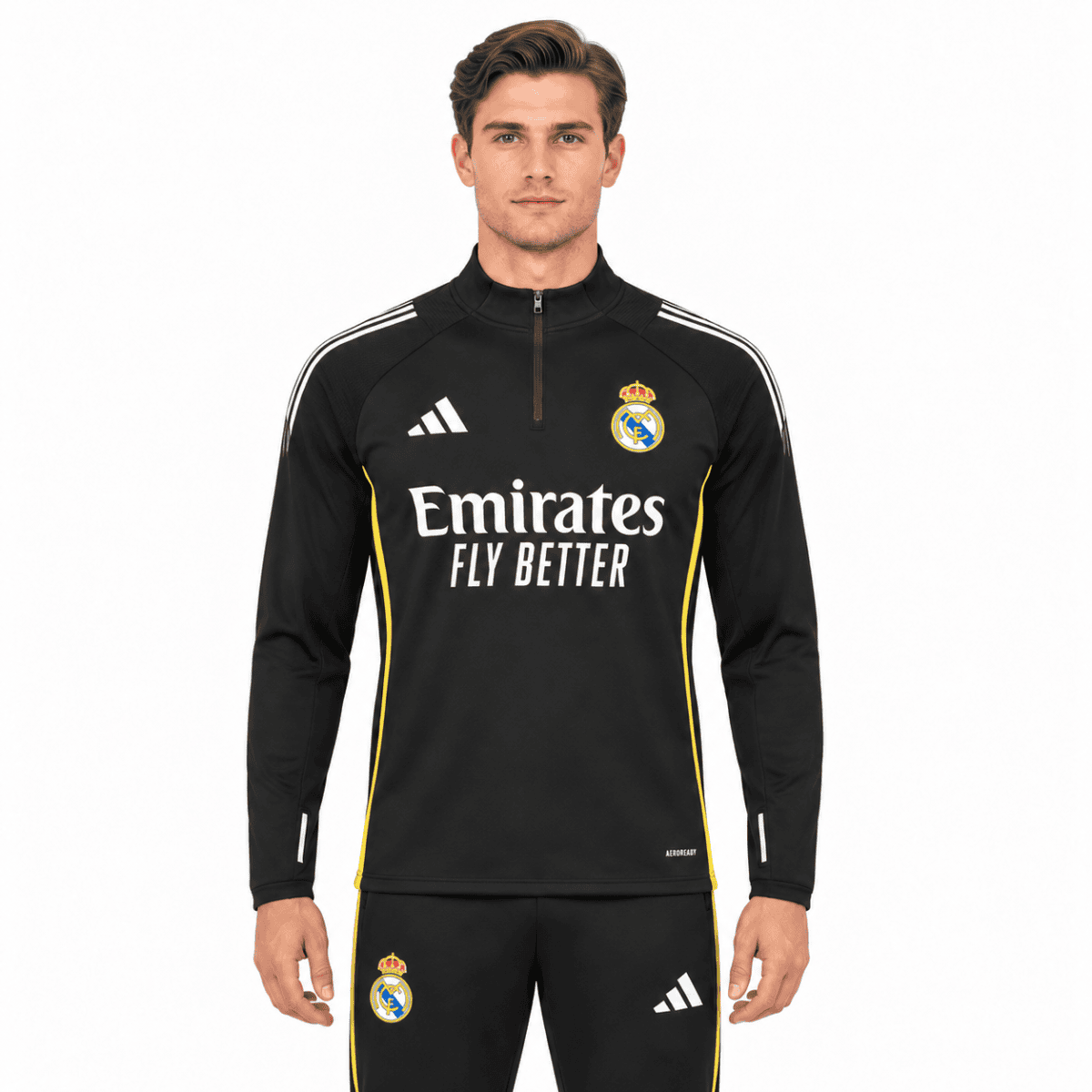 Real Madrid Black Tracksuit - jacket front