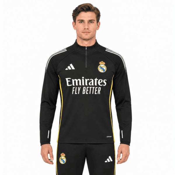 Real Madrid Black Tracksuit - jacket front