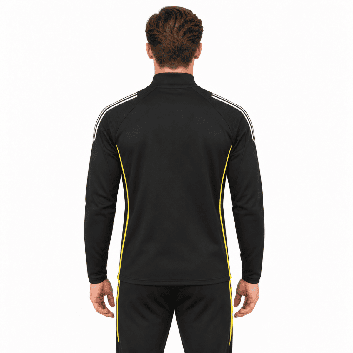 Real Madrid Black Tracksuit - model back
