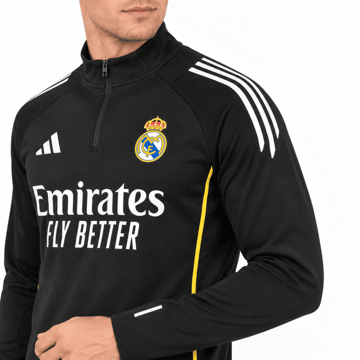 Real Madrid Black Tracksuit - chest detail