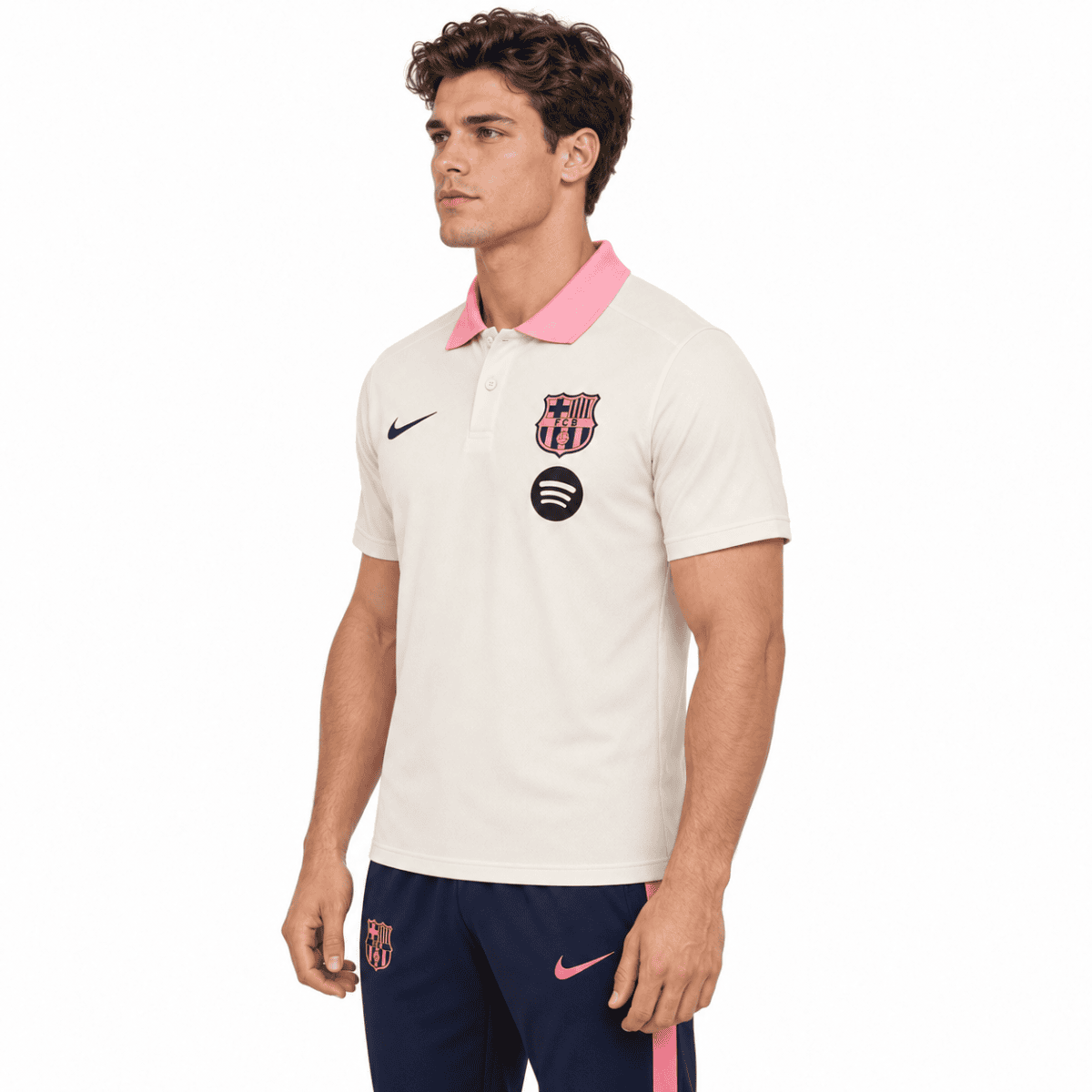 Barcelona Polo Training Suit 2025 - model side