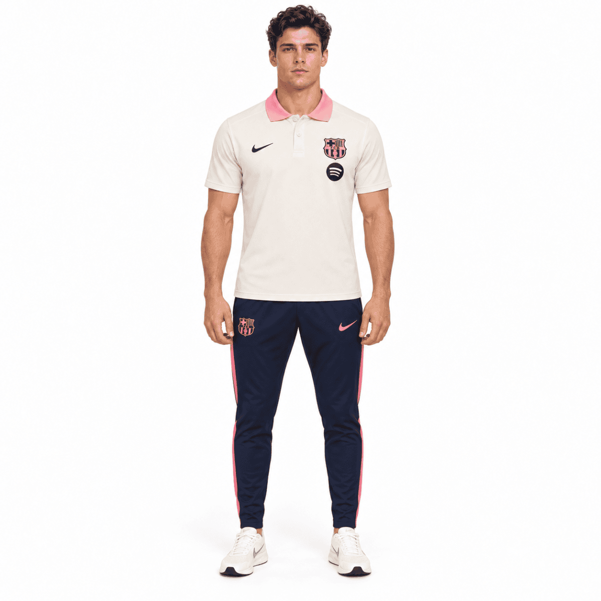 Barcelona Polo Training Suit 2025 - model front full