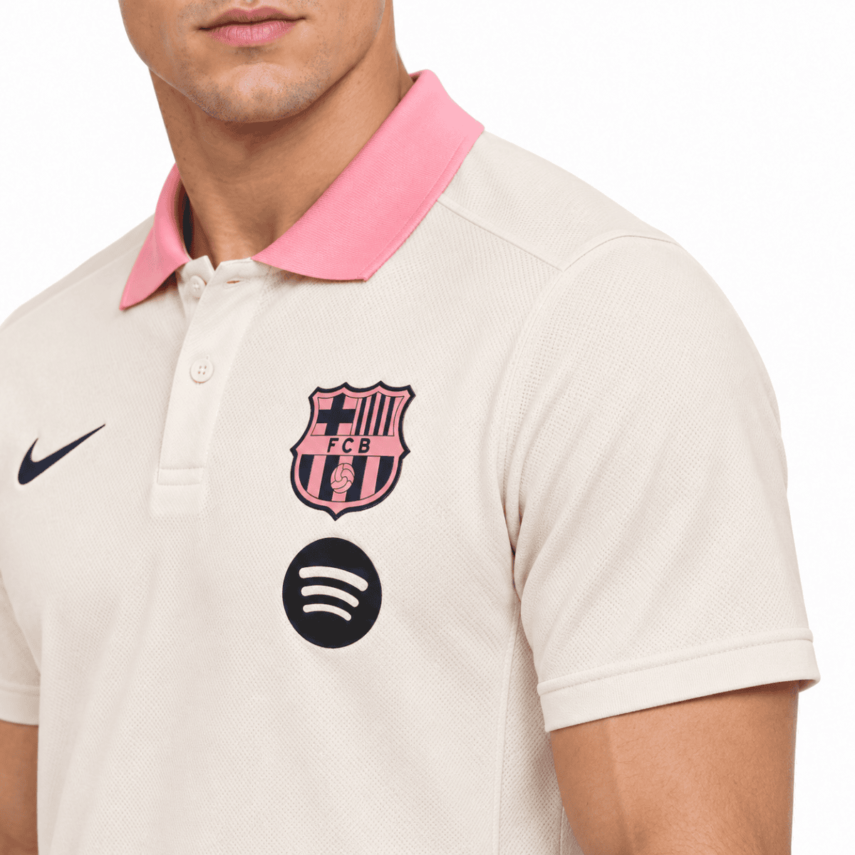 Barcelona Polo Training Suit 2025 - chest detail
