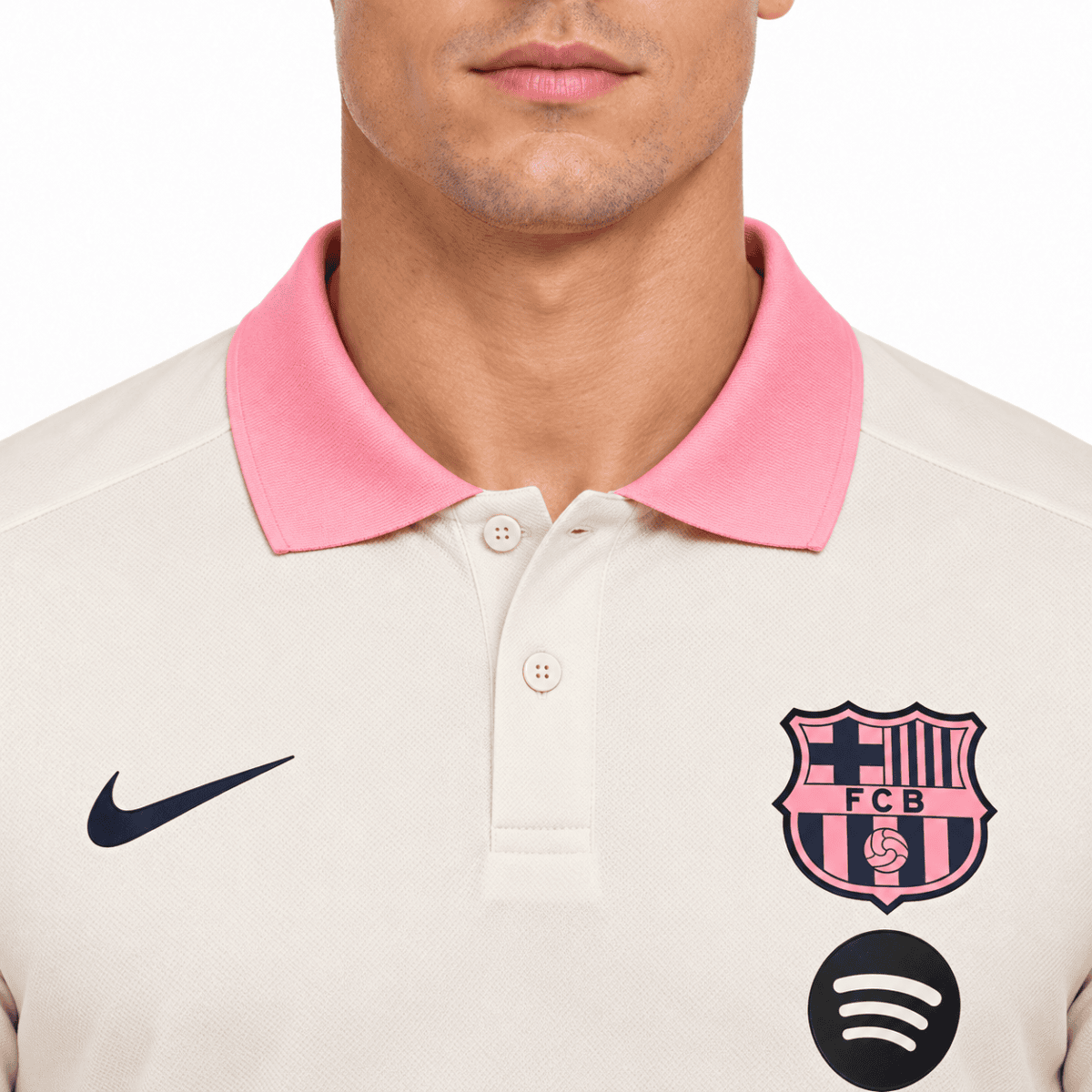 Barcelona Polo Training Suit 2025 - collar detail