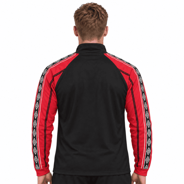 Manchester United Training Jacket 1998-99 Iconic Black Top - model back