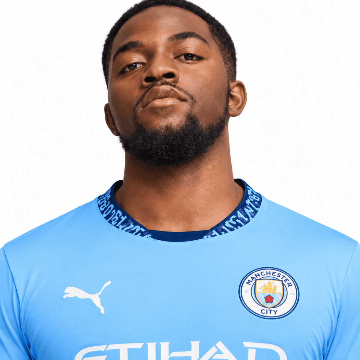 Manchester City Home Jersey 2024/25 - collar close-up