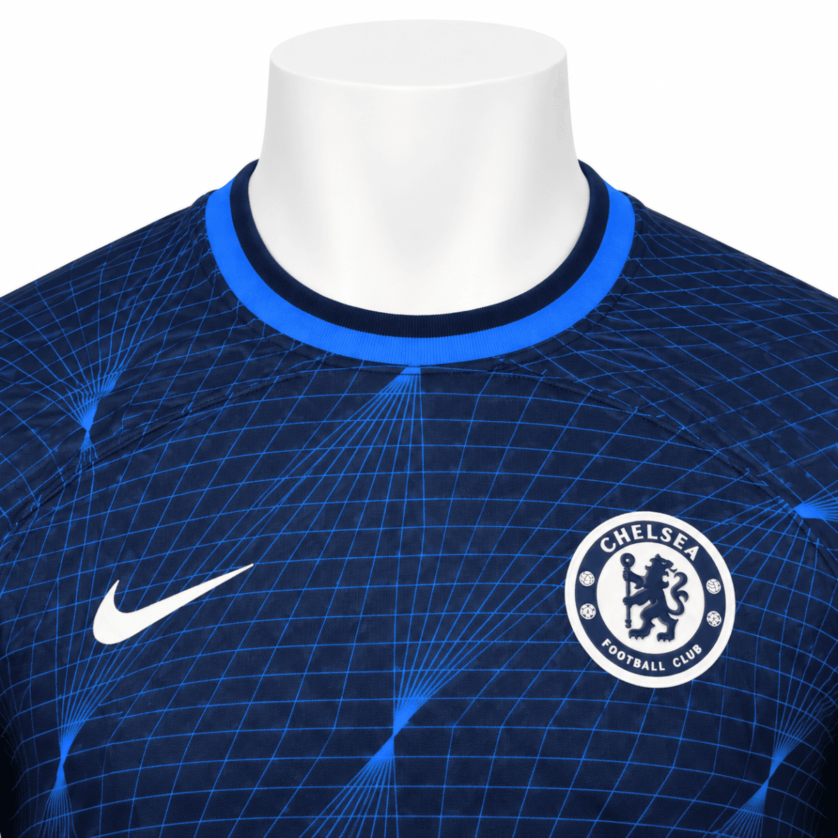 Chelsea Away Player Version Jersey 2023/24 - collar close-up