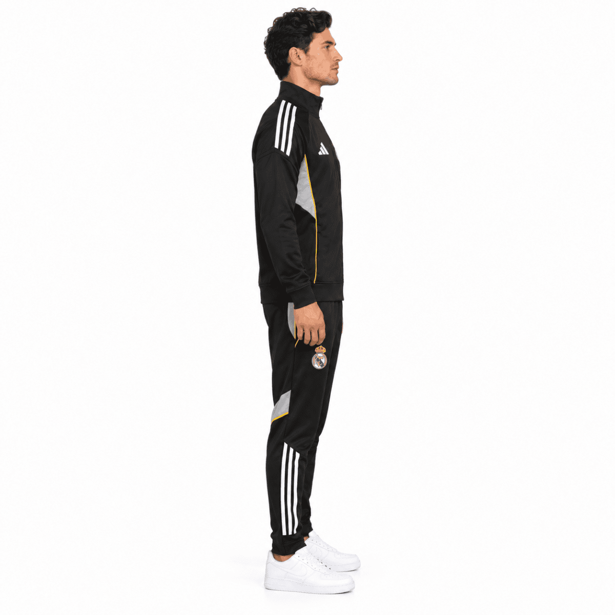 Real Madrid Black Jacket Suit - model side