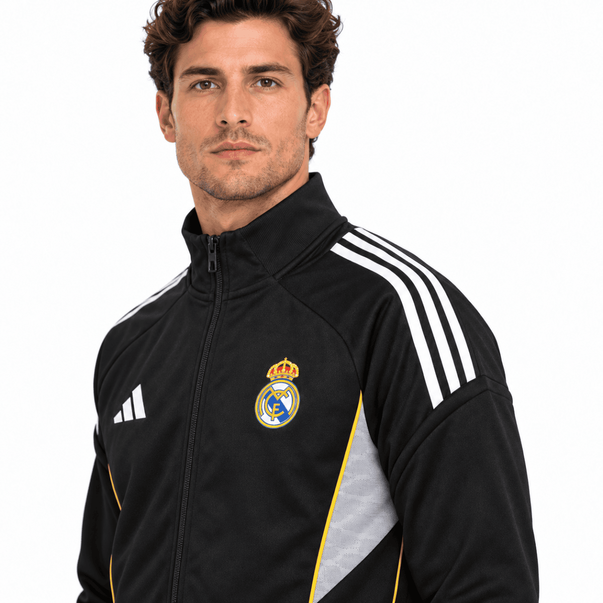 Real Madrid Black Jacket Suit - jacket chest detail