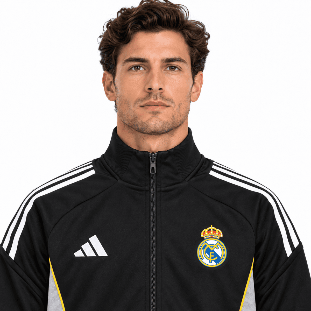 Real Madrid Black Jacket Suit - collar close-up