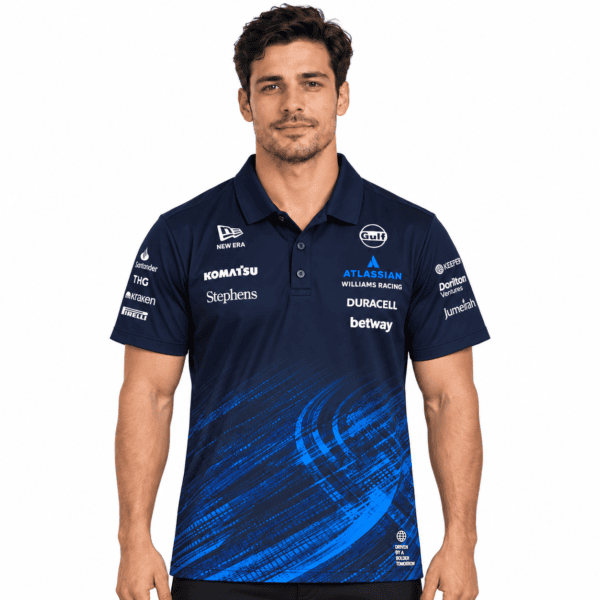 ChatGPT Image Oct 16 2026 01_09_01 PM-1 - UAE SPORT STORE Men's Puma Navy Williams Racing F1 Polo 2026 - model front