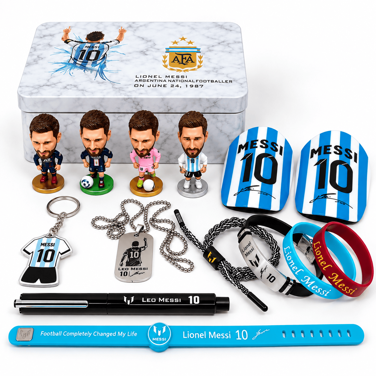 Messi Argentina Collectible Merchandise Set-1 - UAE SPORT STORE Lionel Messi Argentina Bundle - full set