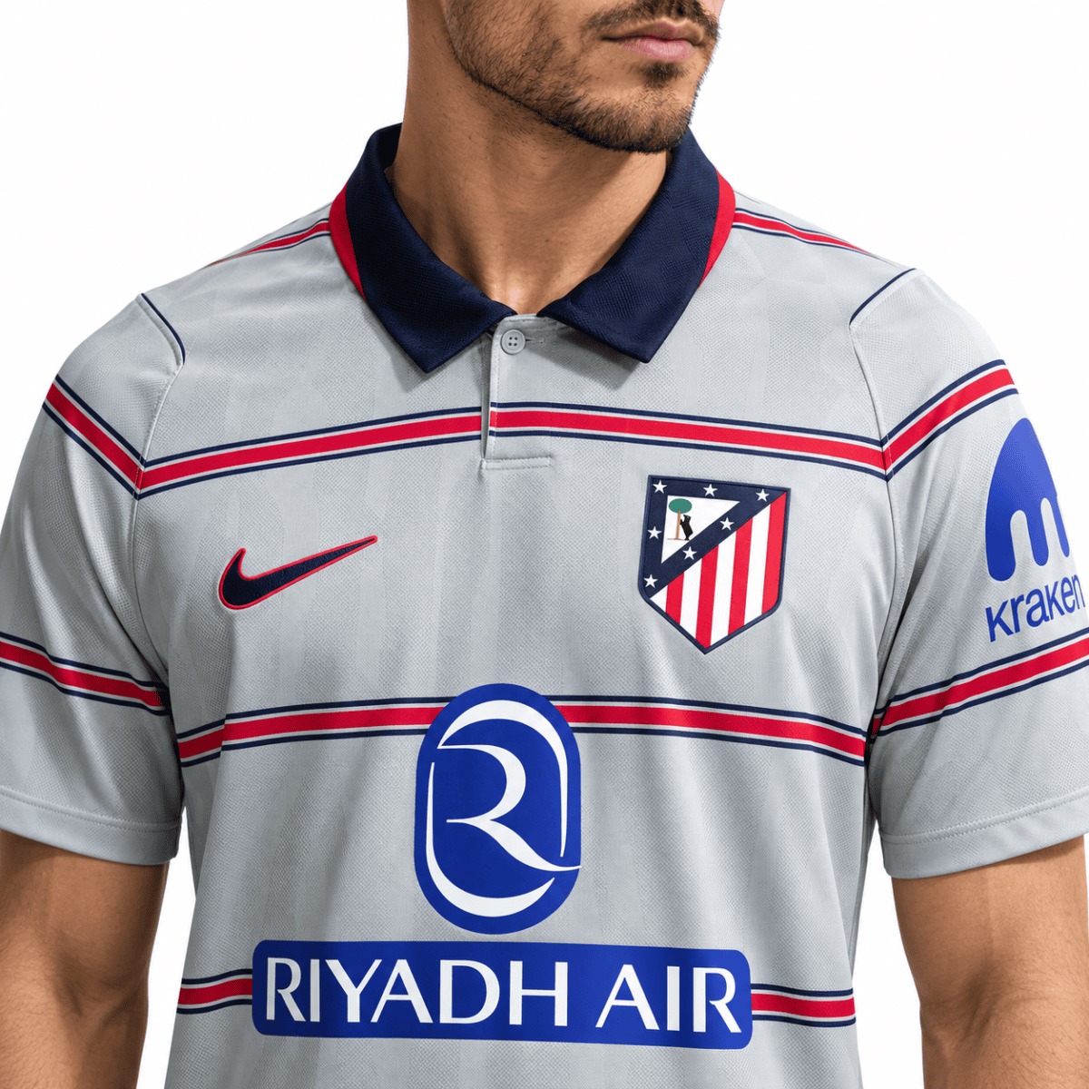 Atletico Madrid third jersey 2026/27 with club crest and sponsor logo.