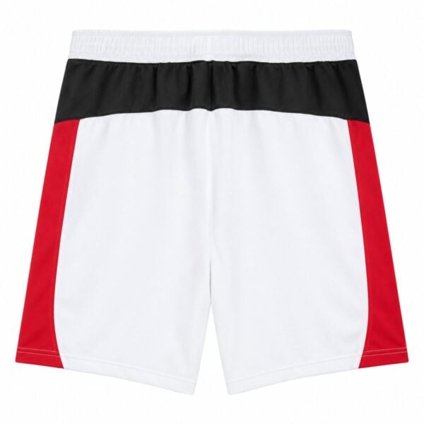 AC Milan Away Shorts 2025/26 back white with black waist yoke and red side panels